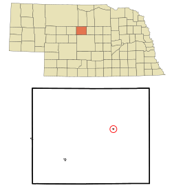 Location of Brewster, Nebraska