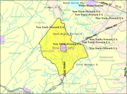 Census Bureau map of Raritan Township, New Jersey
