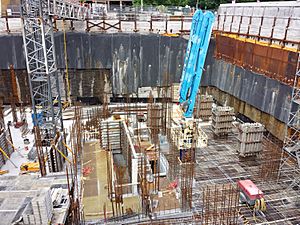Claridge Icon construction pit