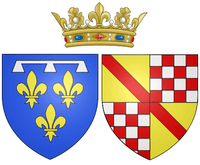 Coat of arms of Auguste of Baden-Baden as Duchess of Orléans