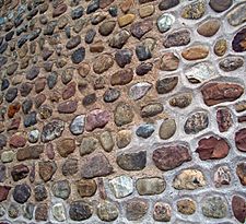 Cobblestone west wall detail, 1834 Universalist Church, Childs, NY