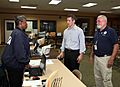 Congressman Adam Kinzinger visits the disaster recovery center in Marseilles, Illinois