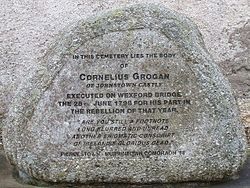 Cornelius Grogan 1798 memorial at Redmondstown church - geograph.org.uk - 1274528