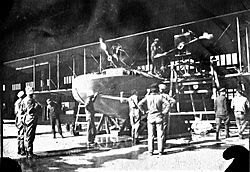 Curtiss NC-4 seaplane at Naval Air Station Lough Foyle, Ireland, in 1918 (UA 557.05).jpg