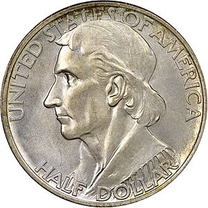 Daniel boone bicentennial half dollar commemorative obverse