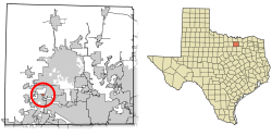 Location of Draper in Denton County, Texas