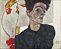 Egon Schiele - Self-Portrait with Physalis - Google Art Project