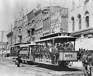 Electric streetcars in Indianapolis, 1896