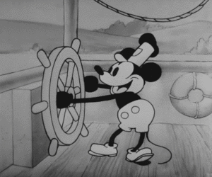 Excerpt from Steamboat Willie (1928), used as part of Walt Disney Animation Studios Logo