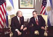 Fernando de la Rúa with George W. Bush