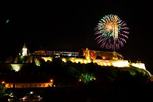 Fireworks, Petrovaradin fortress, 2015