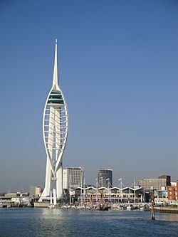 Gunwharf Quays and the Spinnaker Tower in March 2012 2.JPG