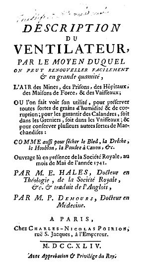 Hales - Description of ventilators, 1744 - 1463260 F