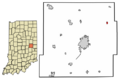 Henry County Indiana Incorporated and Unincorporated areas Mooreland Highlighted 1850940