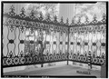 Historic American Buildings Survey E. W. Russell, Photographer, June 18, 1937 A CLOSE- UP OF IRON BALUSTRADE OF SECOND STORY BALCONY, FRONT ELEVATION - Alpine, County Road 46, HABS ALA,61-ALP,1-6