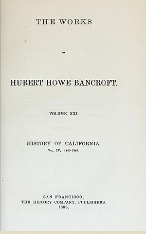 Hubert Howe Bancroft Works Volume 21