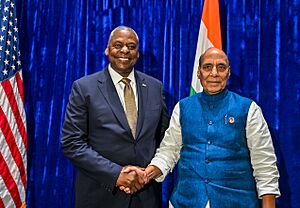 Indian Defense Minister Singh in Laos