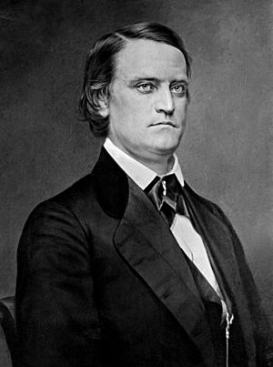 black and white portrait of John C. Breckinridge, middle-aged, dark hair