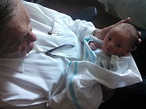 John J Creedon with his 10th grandchild Zara- 2014-07-07 01-26