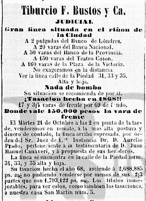 Juan Manuel Canaveri, propiedad