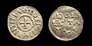 Karolingische denier Lotharius Dorestad