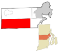 Kent County Rhode Island incorporated and unincorporated areas West Greenwich highlighted