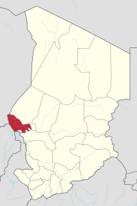 Map of Chad showing Lac.