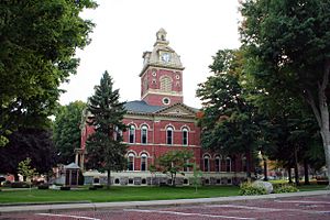 LaGrange County courthouse in LaGrange, Indiana. Built in the 1870s and now on the National Register of Historic Places