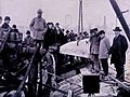 Laying of the last stone in the Holyoke Dam, 3pm, January 5, 1900