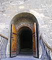 Maiden towers entry old city baku azerbaijan