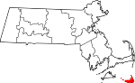 State map highlighting Nantucket County
