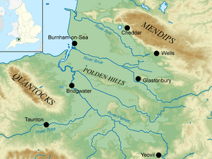 Map of Somerset Levels