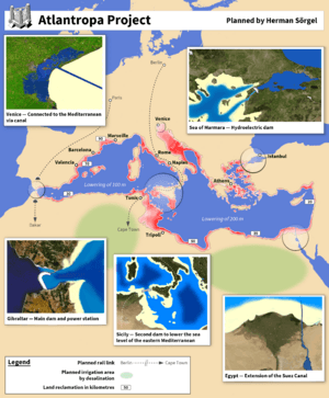 Map of the Atlantrop Projekt en