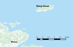 Map showing Location of Pictou Island