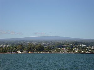Mauna loa from hilo bay