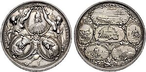 Medal for the Venetian victories in the Morean War, G. Hautsch, Nuremberg, 1687