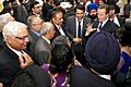 Members of the Asian community with David Cameron