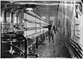 Mule-spinning room in Chace Cotton Mill. Raoul Julien a "back-roping boy." Has been here 2 years. Burlington, Vt. - NARA - 523189