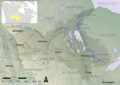 Nelson river basin map