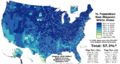 Non-Hispanic White Americans by county