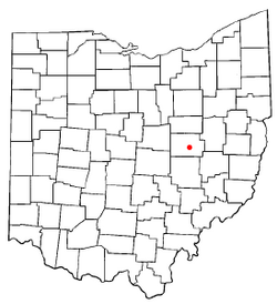 Location of Coshocton, Ohio