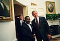 Omar Bongo with George Bush May 26 2004-01
