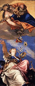 Paolo Veronese - Juno Showering Gifts on Venetia - WGA24937