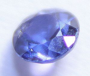 Point-19 carat diamond cut blue Yogo sapphireCROP