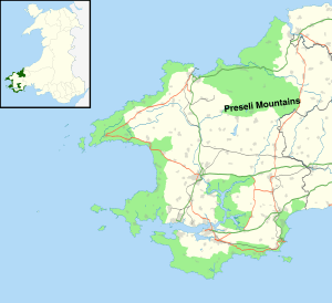 Preseli Mountains map