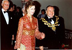 Princess Alexandra and the Mayor Councillor H, Clafton at Ossett