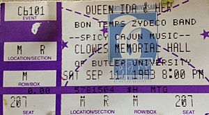 Queen Ida concert ticket - 1993 - Stierch