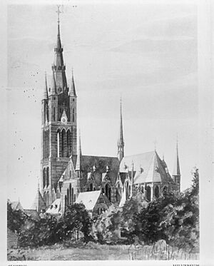Reproductie uit gedenkboek "Het werk van Dr.P.J. H.Cuypers" 1827-1917, aquarel van K.P.C. de Bazel - Hilversum - 20113266 - RCE