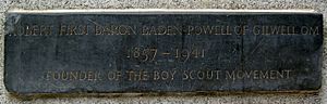 Robert Baden-Powell Monument London Plaque
