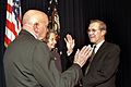 Rumsfeld is sworn-in as Secretary of Defense, January 20, 2001